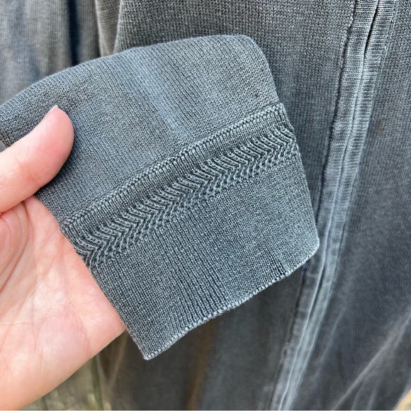 DKNY Zip Up Mock Neck Sweatshirt Grey - Picture 4 of 12